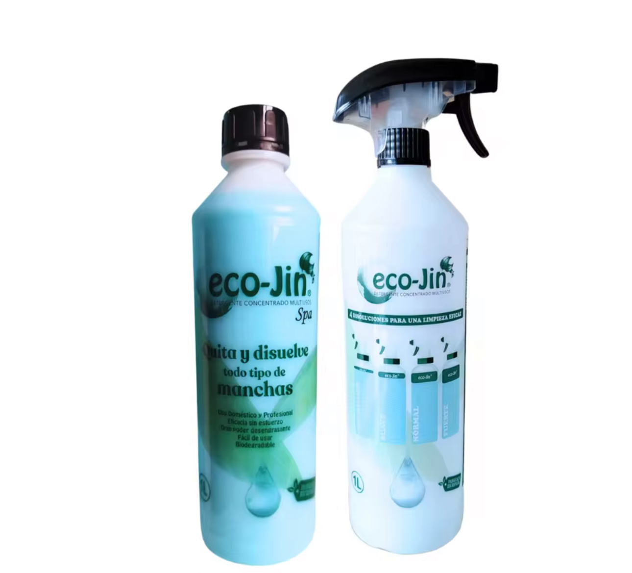 🧼 Eco-Jin – Limpiadores Concentrados Biodegradables (Incluye Atomizador de Regalo)