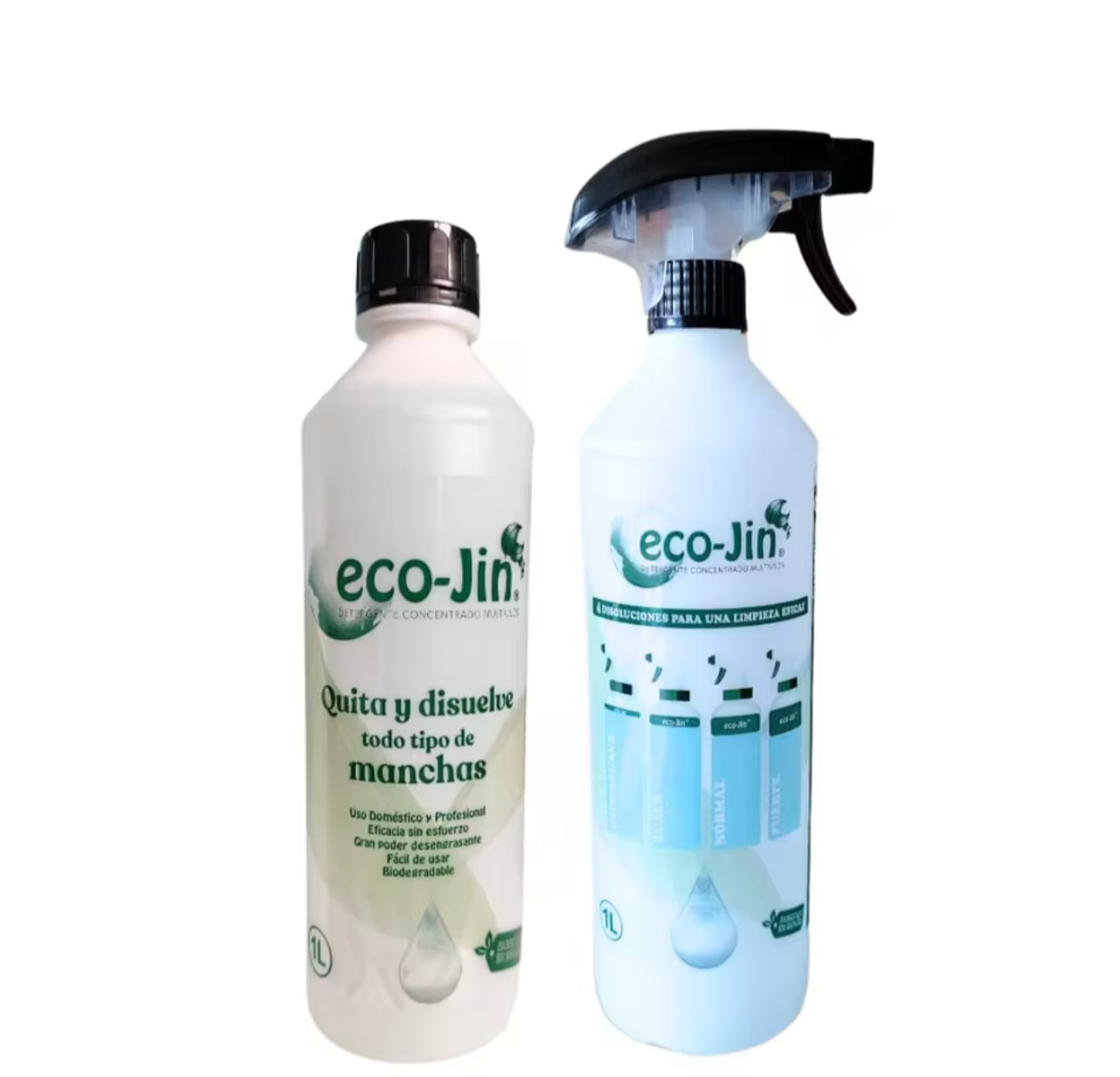 🧼 Eco-Jin – Limpiadores Concentrados Biodegradables (Incluye Atomizador de Regalo)