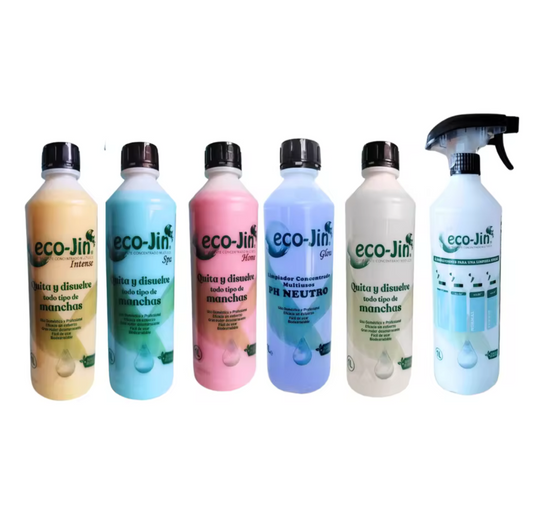 🧼 Eco-Jin – Limpiadores Concentrados Biodegradables (Incluye Atomizador de Regalo)