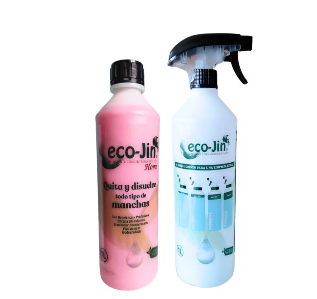 🧼 Eco-Jin – Limpiadores Concentrados Biodegradables (Incluye Atomizador de Regalo)