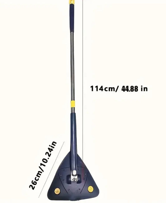Set de Mopa Triangular + 3 Paños de Microfibra Reutilizables – Limpieza Profunda y sin Esfuerzo.