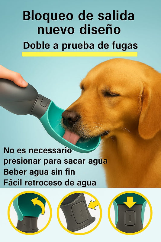 🐶 Botella Portátil de Agua para Perros – ¡Hidrata a tu peludo en cualquier lugar!