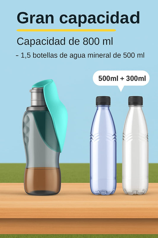 🐶 Botella Portátil de Agua para Perros – ¡Hidrata a tu peludo en cualquier lugar!